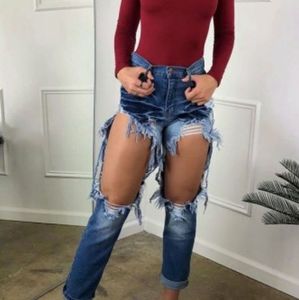 Blue Patchwork pants